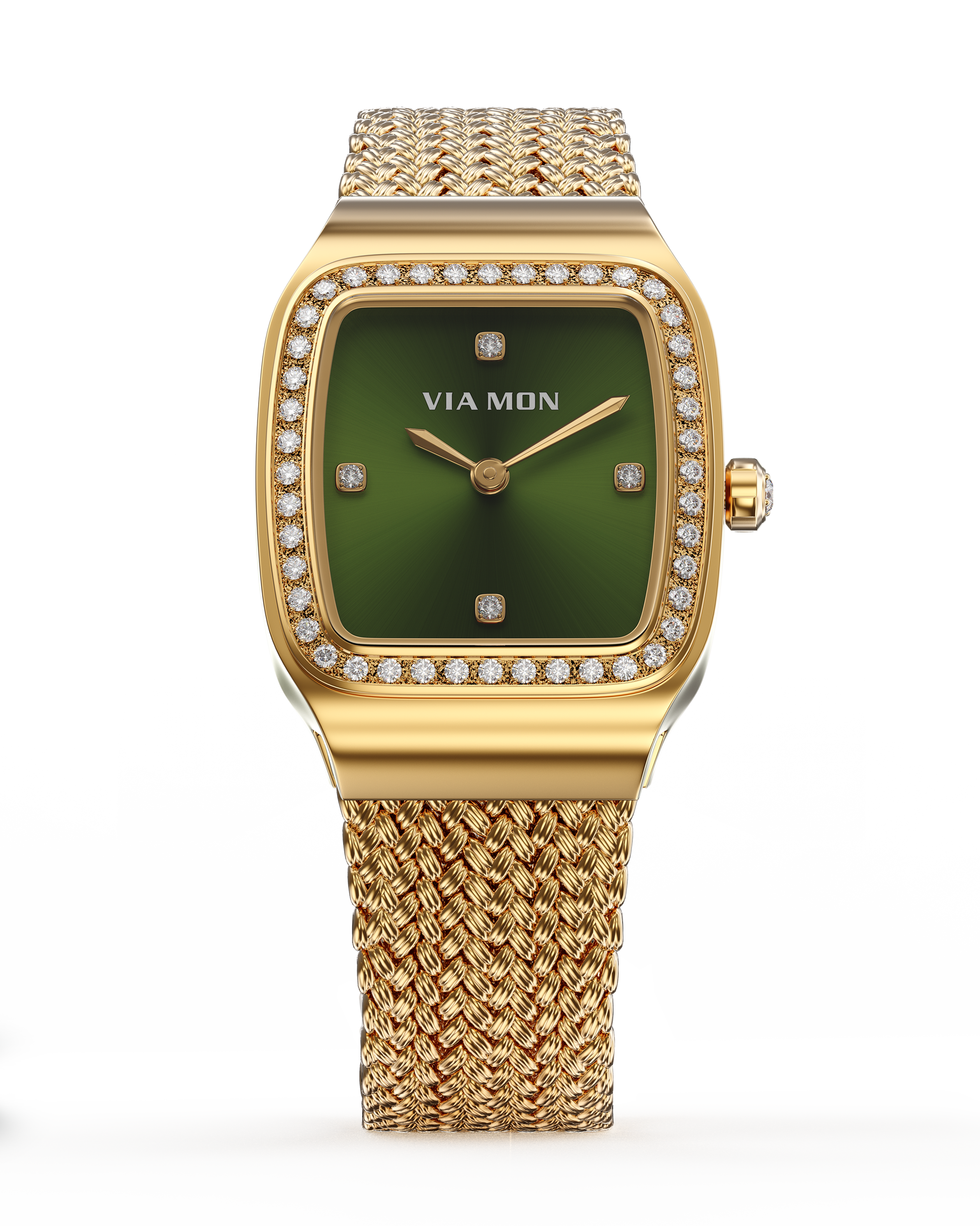 NWT - 18k Gold Plated And Green Women\'s Watch The Harper - Gold + Green | Vincero Watches | Vincero Collective main image 2